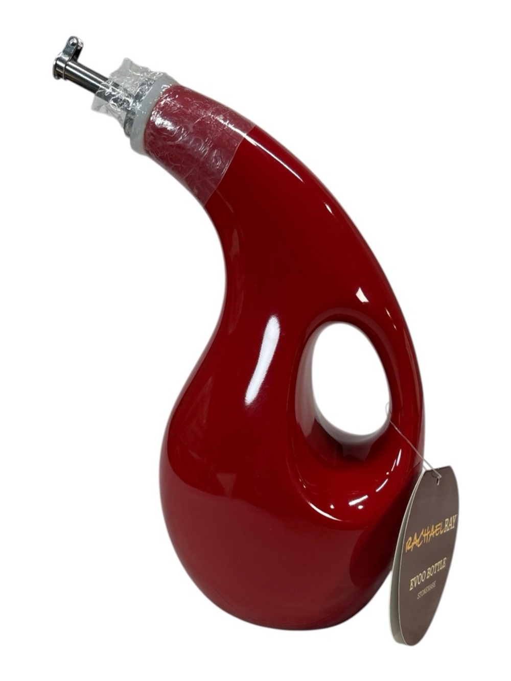 NWT Rachael Ray Stoneware Red EVOO Bottle Olive Oil Dispenser w/ Spout #58602